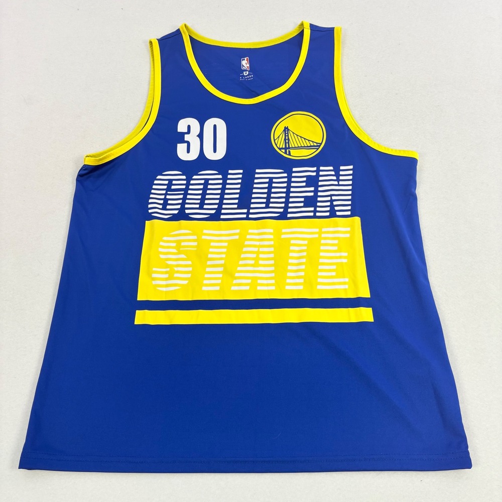 NBA Golden State Warriors Tank Top Shirt Mens XL‎ Blue Stephen Curry 30 Jersey